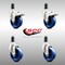 Service Caster 4 Inch 316SS Solid Poly Swivel 1-1/4 Inch Expanding Stem Caster Lock Brake, 2PK SCC-SS316TTLEX20S414-SPUS-2-S-2-114 - alternate 3